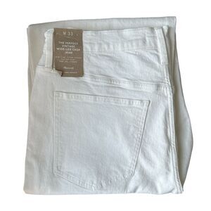 Madewell The Perfect Vintage Wide Leg Crop Tile White Size 33